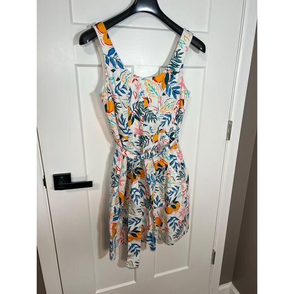 Anne Klein Sleeveless Spring Summer Mini Peach Dress Size 6 Medium Women Bright - Picture 3 of 9